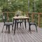 Flash Furniture 31.5 SQ Dining Table Brown Poly Top/Black Frame JJ-T14619-80-BRBK-GG - alternate 2